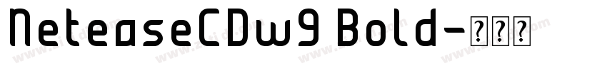 NeteaseCDw9 Bold字体转换